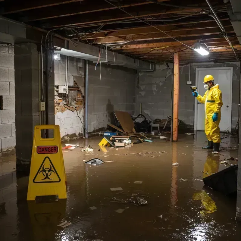 Flooded Basement Electrical Hazard in Prestonsburg, KY Property